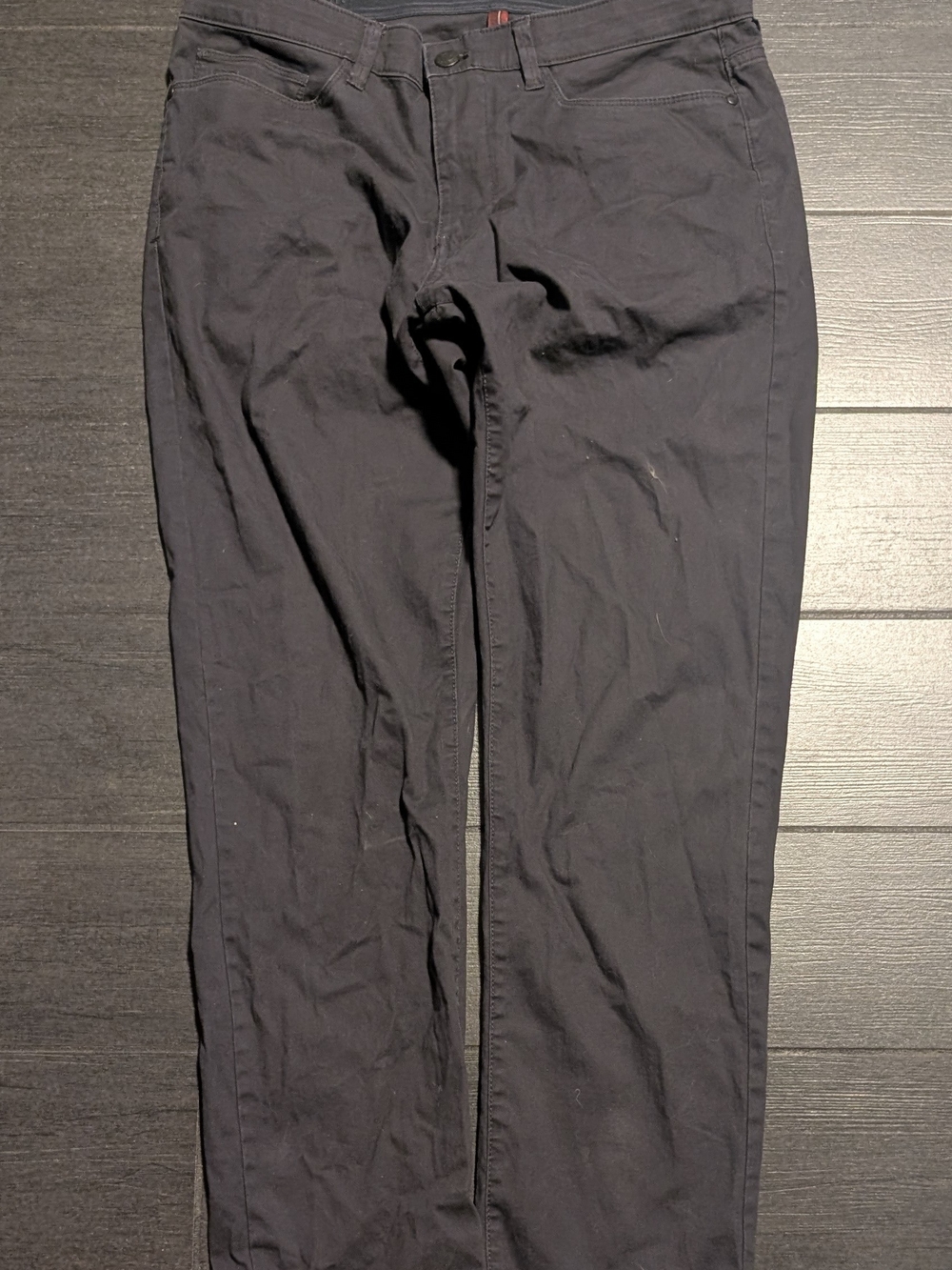 English Laundry Charcoal Straight-Leg Pants with Printed Waistband
